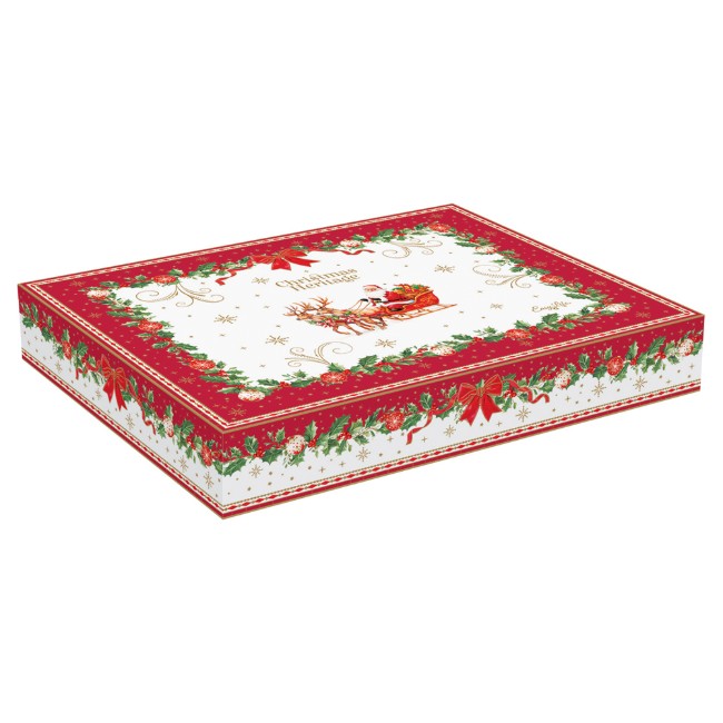 Плато за сервиране във формата на коледна елха, порцелан, 28,5 x 21,5 см, "Christmas Heritage" - Easy Life