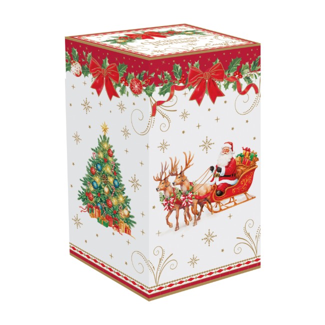 Свещник, порцеланов, 6.5 x 6.5 x 14.5 см, "Christmas Heritage" - Easy Life