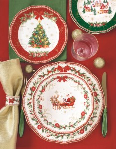Сервираща чиния, порцеланов, 36 x 25 см, "Christmas Heritage" - Easy Life