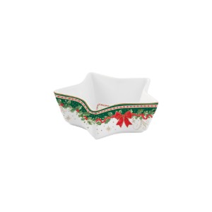 Звездовидна купа, порцеланов, 15 см, "Christmas Heritage" - Easy Life
