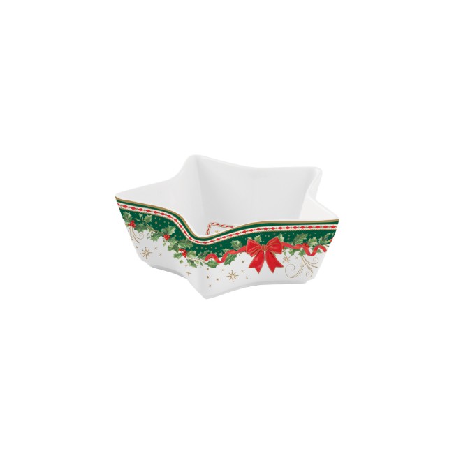 Звездовидна купа, порцеланов, 15 см, "Christmas Heritage" - Easy Life
