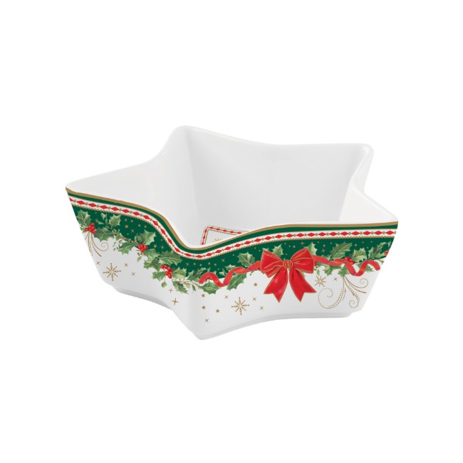 Звездовидна купа, порцеланов, 15 см, "Christmas Heritage" - Easy Life