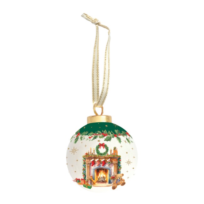 Коледна топка за елха, керамична, 7 см, "Christmas Heritage" - Easy Life