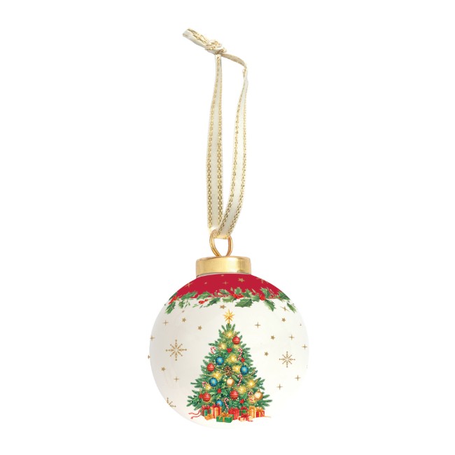 Коледна топка за елха, керамична, 7 см, "Christmas Heritage" - Easy Life