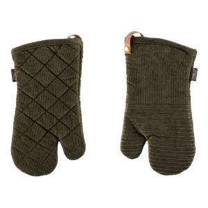Комплект от 2 кухненски ръкавици, "Velmar", Olive Green - Tiseco
