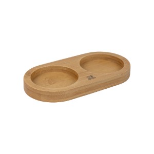 Поставка за 2 мелнички, без дръжка, бамбук, "Linea", Natural - Peugeot