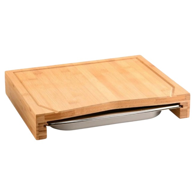 Бамбукова дъска за рязане, с тава за събиране GN 1/2, 36,5 x 28,5 см - Kesper