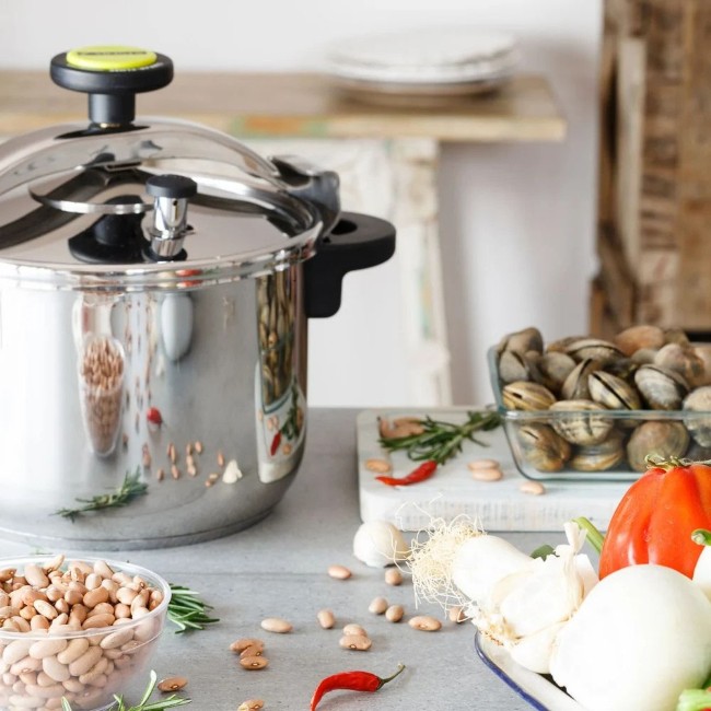 Тенджера под налягане, неръждаема стомана, 24 см/10 л, "Classica" - Monix