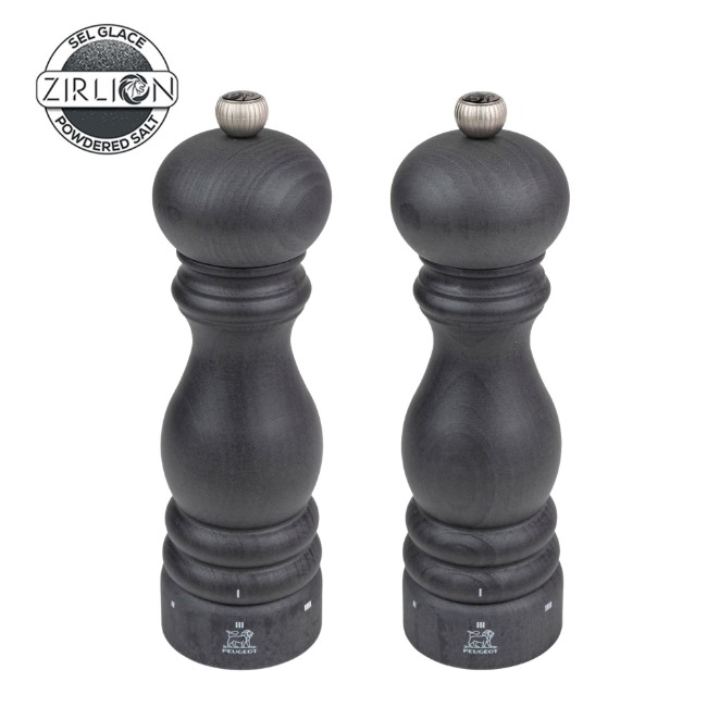 Комплект от 2 мелнички за сол и черен пипер, 20 см, "Paris u'Select Z", Graphite - Peugeot
