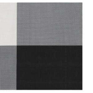 Комплект от 4 постелки за маса, Черно-бяло, 45 × 30 см